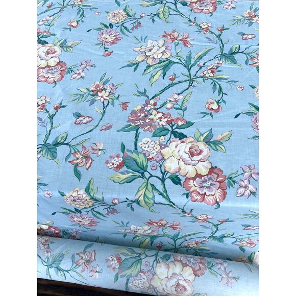 Vtg Waverly Canton Floral Fabric Points East Collection Home Decor By The Yard - Picture 1 of 9